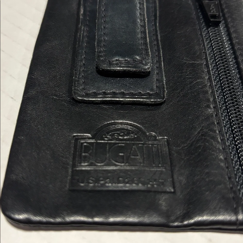 Bugatti vintage leather zip money clip on pouch
